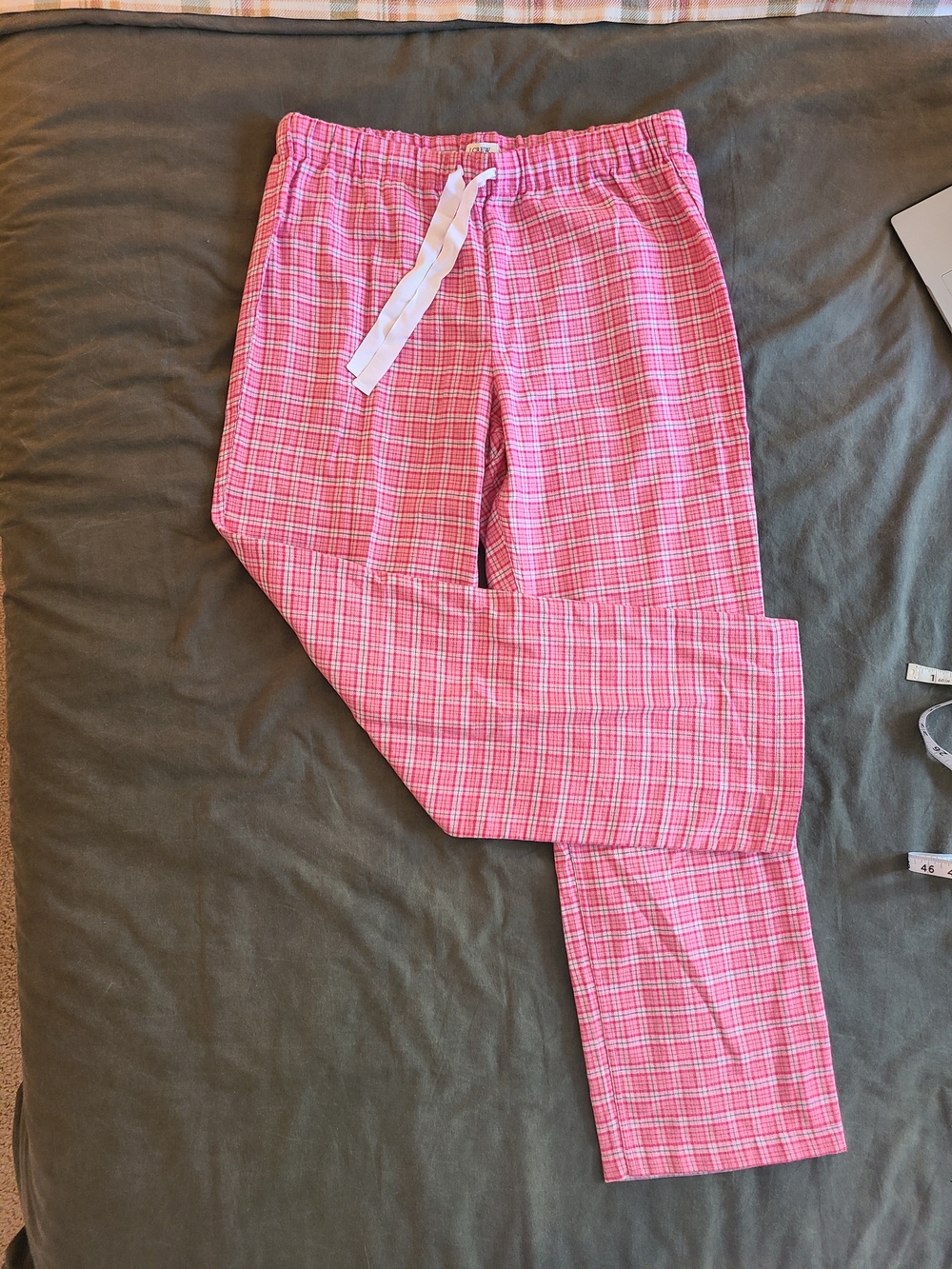 J Crew NWT Pink Plaid Drawstring Lounge Pants
